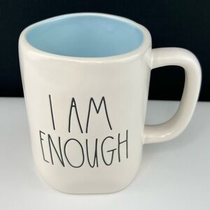Rae Dunn - ‘I Am Enough - blue inside’ ceramic mug. NWT Firm! *Last One!